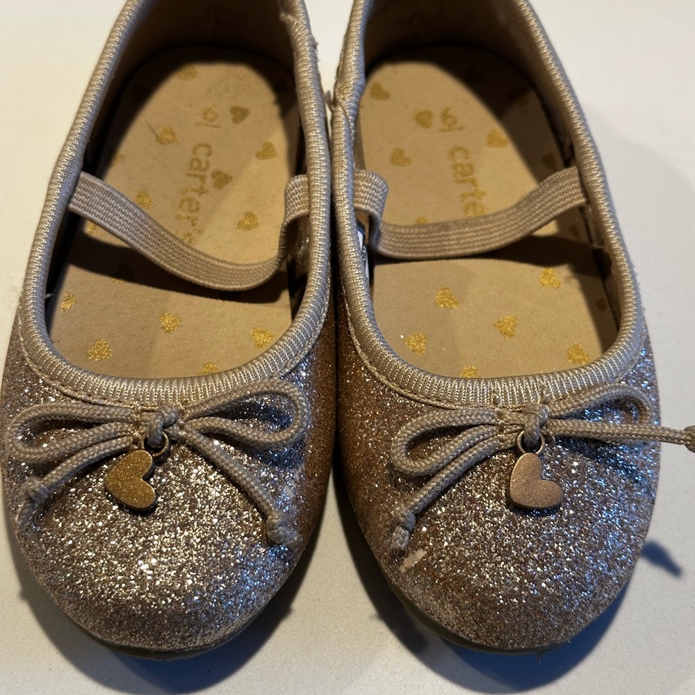 Gold Sparkle Ballet Flats